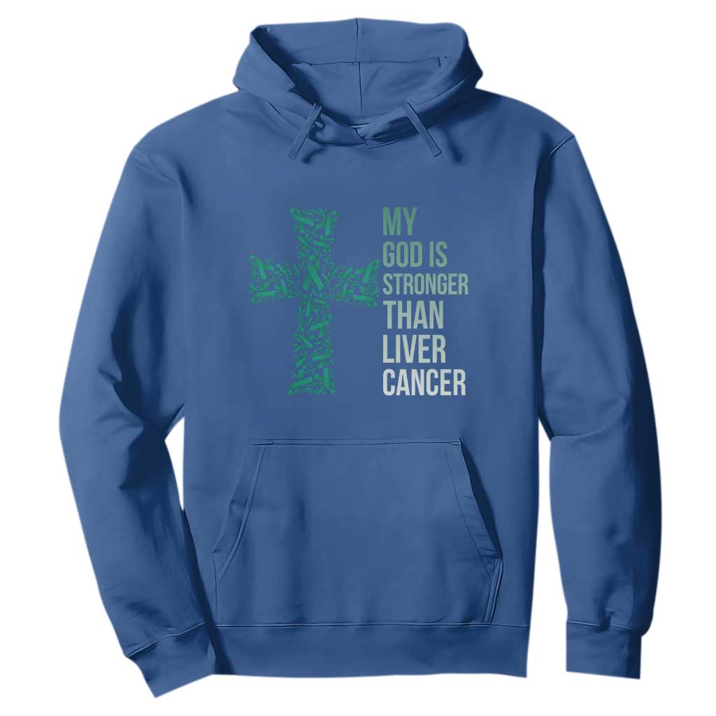 My God Is Stronger Than Liver Cancer Hoodie Faith Hope Support Gift