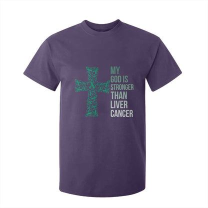 My God Is Stronger Than Liver Cancer T Shirt For Kid Faith Hope Support Gift