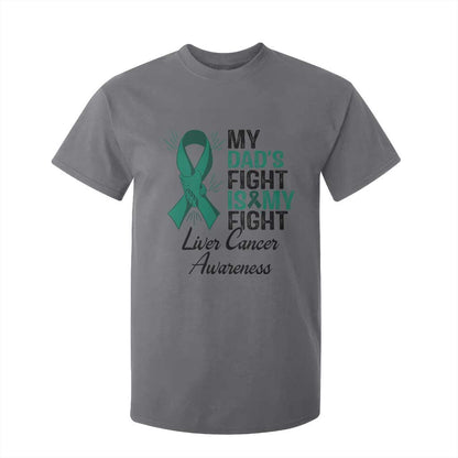 Liver Cancer Support Warrior Gift T Shirt For Kid My Dad Fight My Fight