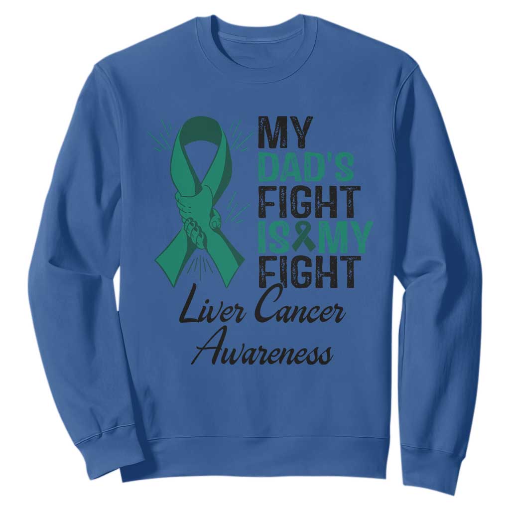Liver Cancer Support Warrior Gift Sweatshirt My Dad Fight My Fight