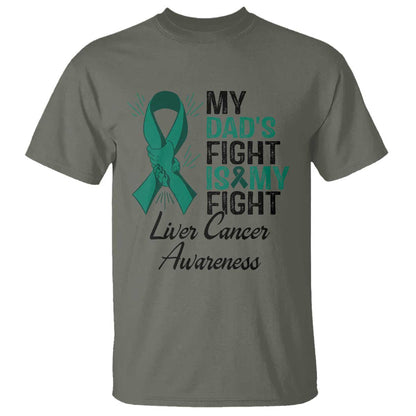 Liver Cancer Support Warrior Gift T Shirt My Dad Fight My Fight