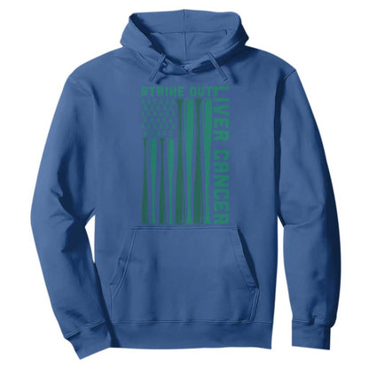 Strike Out Liver Cancer Baseball Hoodie American Flag Support Gift