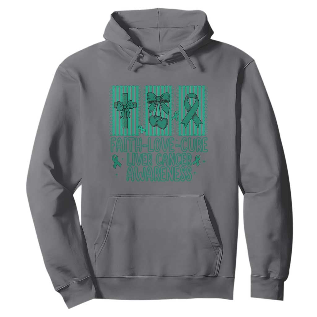 Faith Love And Cure Liver Cancer Hoodie Hope Survivor Support