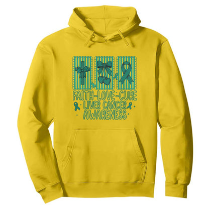 Faith Love And Cure Liver Cancer Hoodie Hope Survivor Support