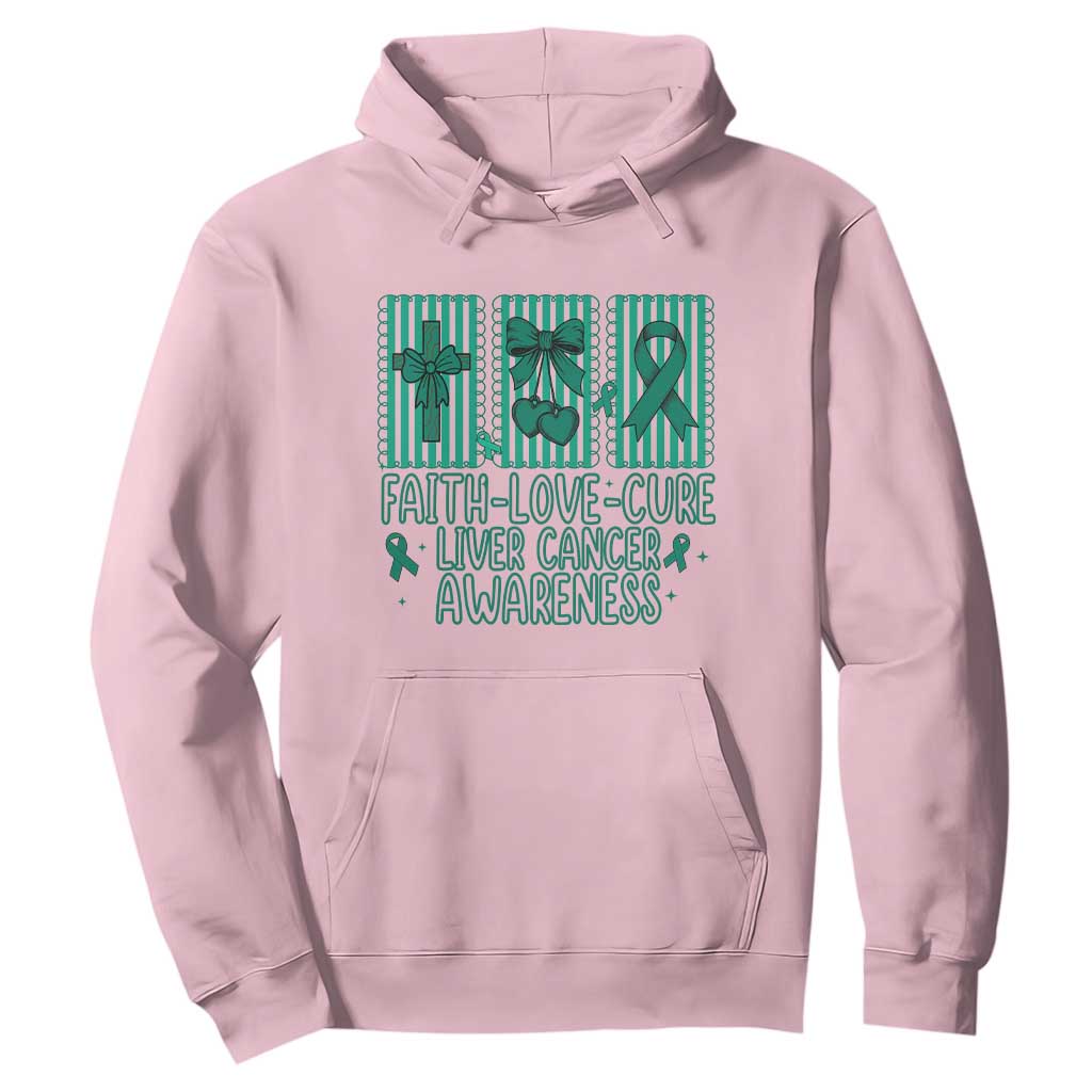 Faith Love And Cure Liver Cancer Hoodie Hope Survivor Support