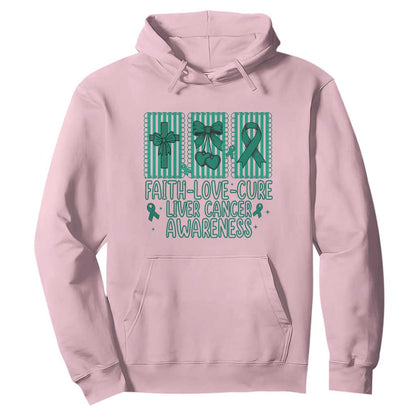 Faith Love And Cure Liver Cancer Hoodie Hope Survivor Support