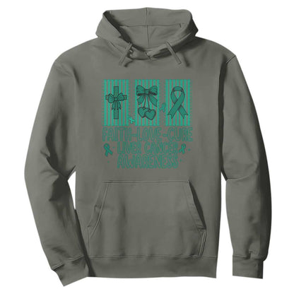 Faith Love And Cure Liver Cancer Hoodie Hope Survivor Support