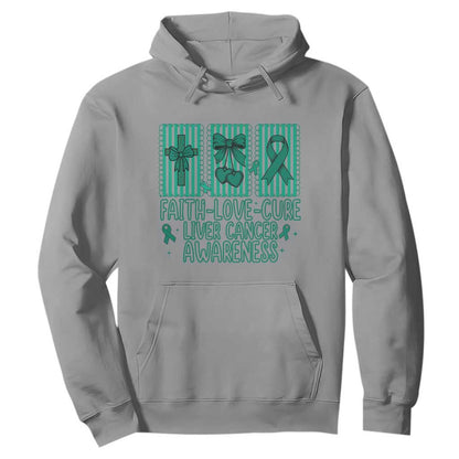 Faith Love And Cure Liver Cancer Hoodie Hope Survivor Support