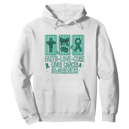 Faith Love And Cure Liver Cancer Hoodie Hope Survivor Support