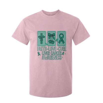 Faith Love And Cure Liver Cancer T Shirt For Kid Hope Survivor Support