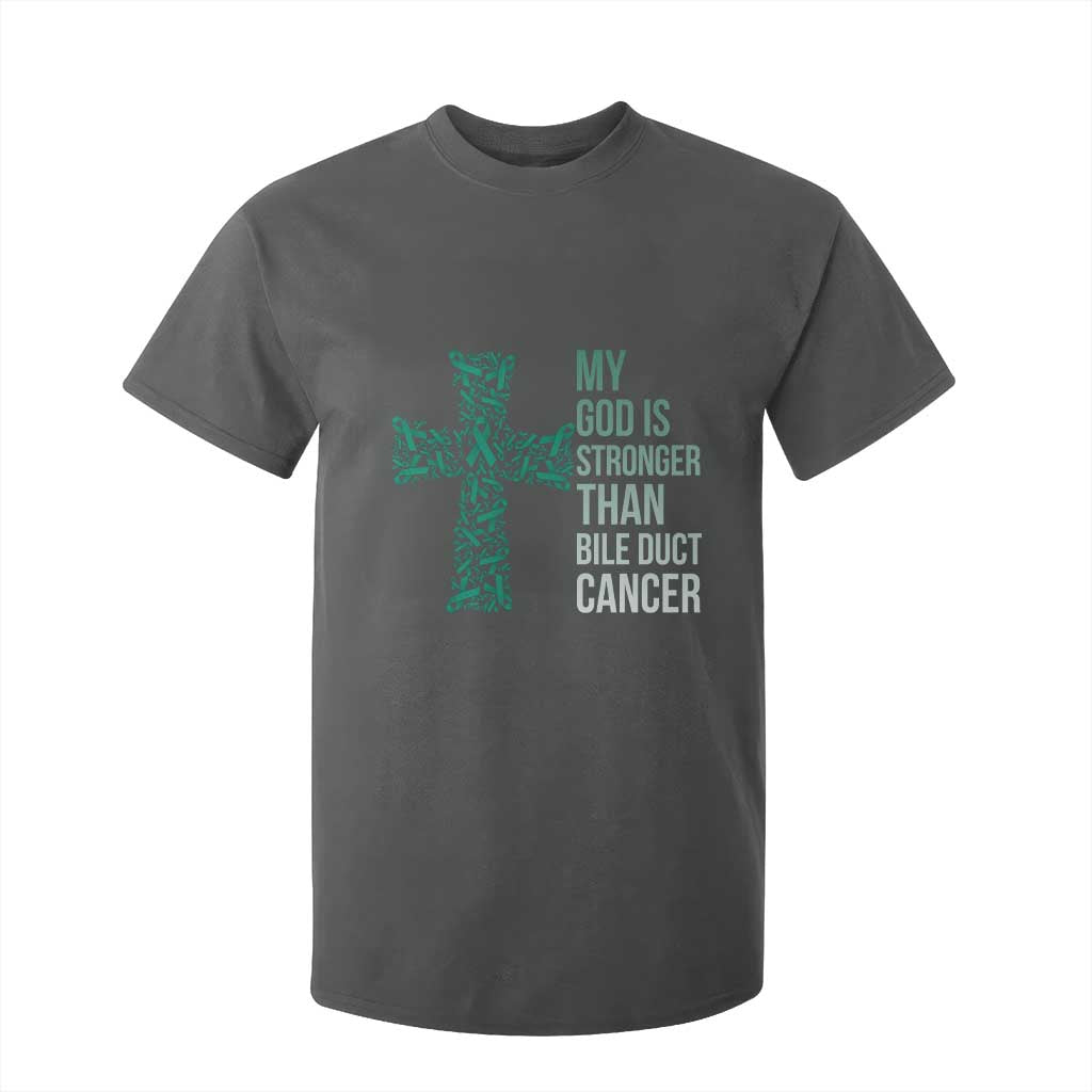 My God Is Stronger Than Bile Duct Cancer T Shirt For Kid Faith Over Fear Support Gift