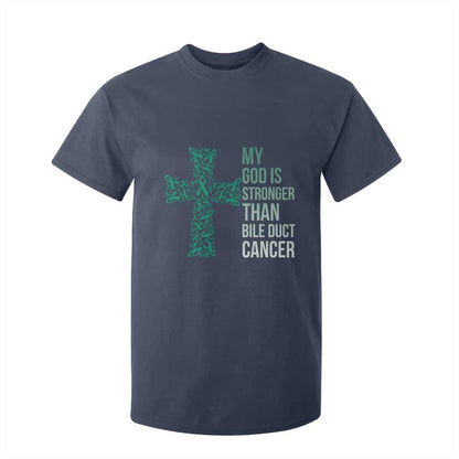 My God Is Stronger Than Bile Duct Cancer T Shirt For Kid Faith Over Fear Support Gift