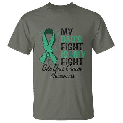 Cholangiocarcinoma Support Warrior Gift T Shirt My Dad Fight My Fight
