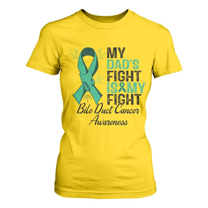 Cholangiocarcinoma Support Warrior Gift T Shirt For Women My Dad Fight My Fight