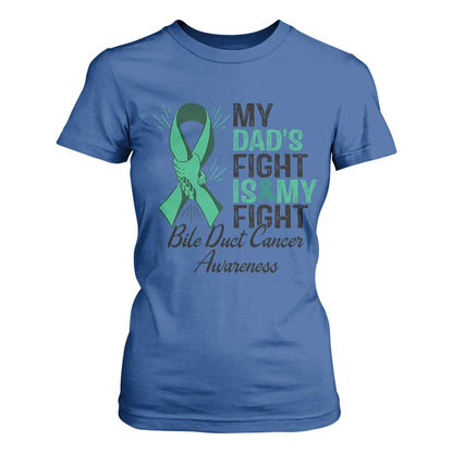 Cholangiocarcinoma Support Warrior Gift T Shirt For Women My Dad Fight My Fight