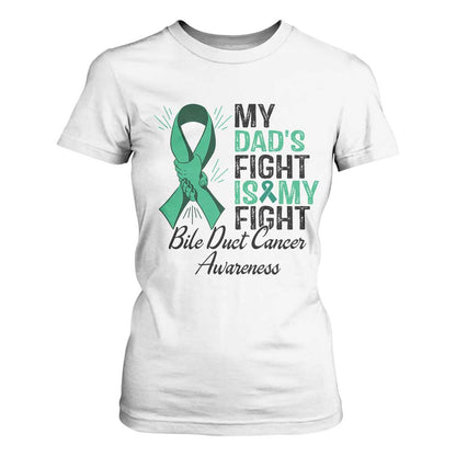 Cholangiocarcinoma Support Warrior Gift T Shirt For Women My Dad Fight My Fight