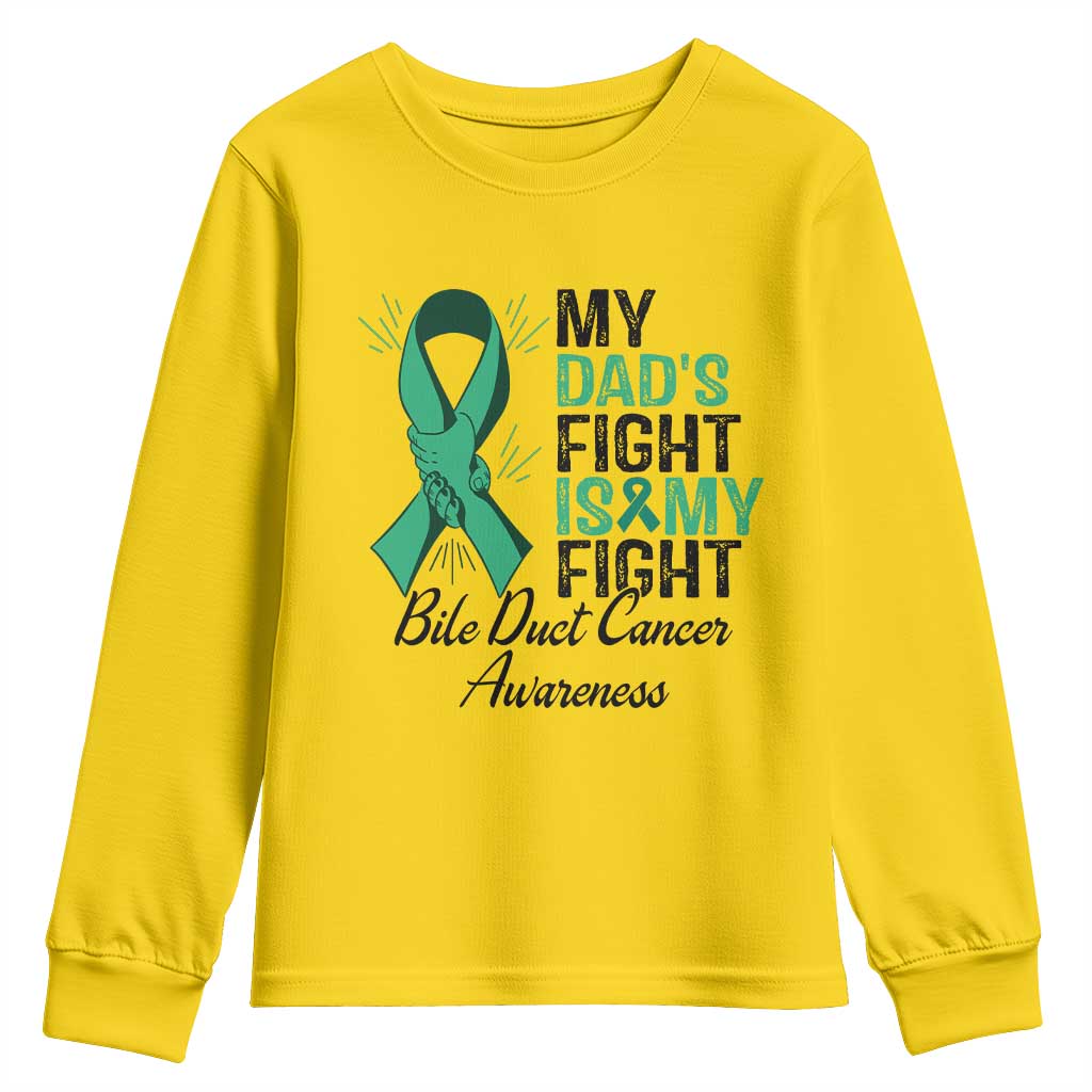 Cholangiocarcinoma Support Warrior Gift Youth Sweatshirt My Dad Fight My Fight