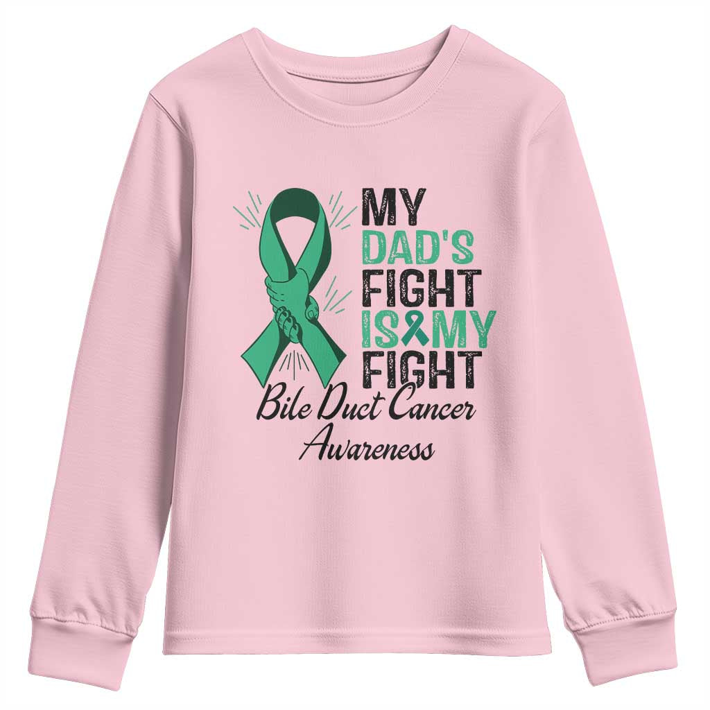 Cholangiocarcinoma Support Warrior Gift Youth Sweatshirt My Dad Fight My Fight