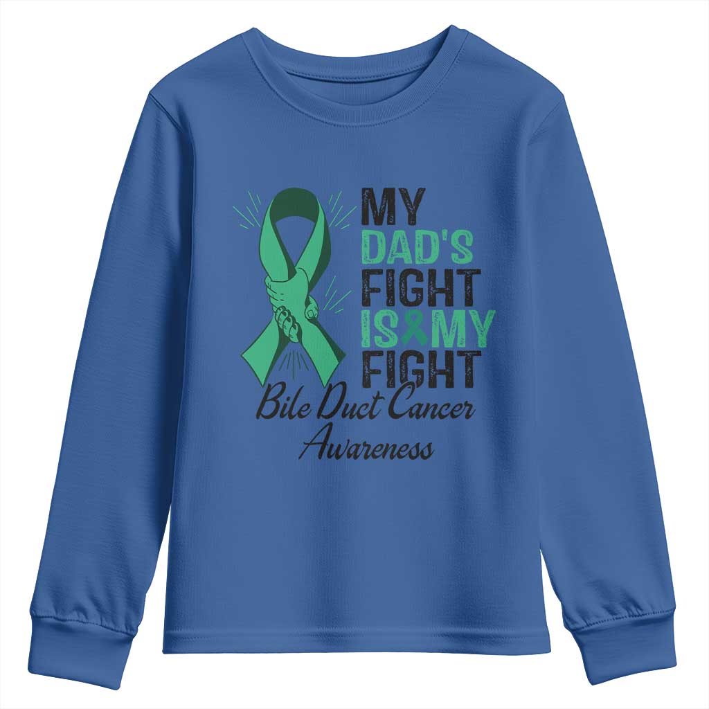 Cholangiocarcinoma Support Warrior Gift Youth Sweatshirt My Dad Fight My Fight