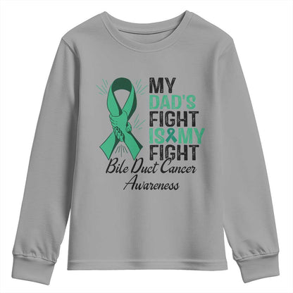 Cholangiocarcinoma Support Warrior Gift Youth Sweatshirt My Dad Fight My Fight
