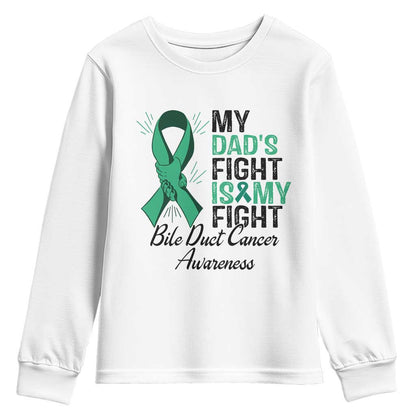 Cholangiocarcinoma Support Warrior Gift Youth Sweatshirt My Dad Fight My Fight