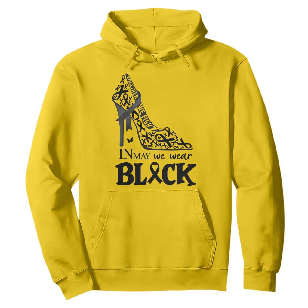 In May We Wear Black Hoodie Skin Cancer Support Gift For Her