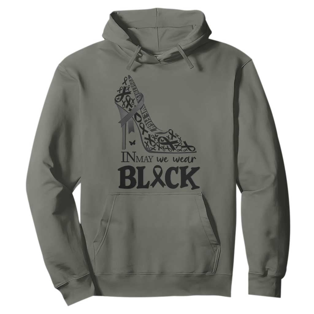 In May We Wear Black Hoodie Skin Cancer Support Gift For Her