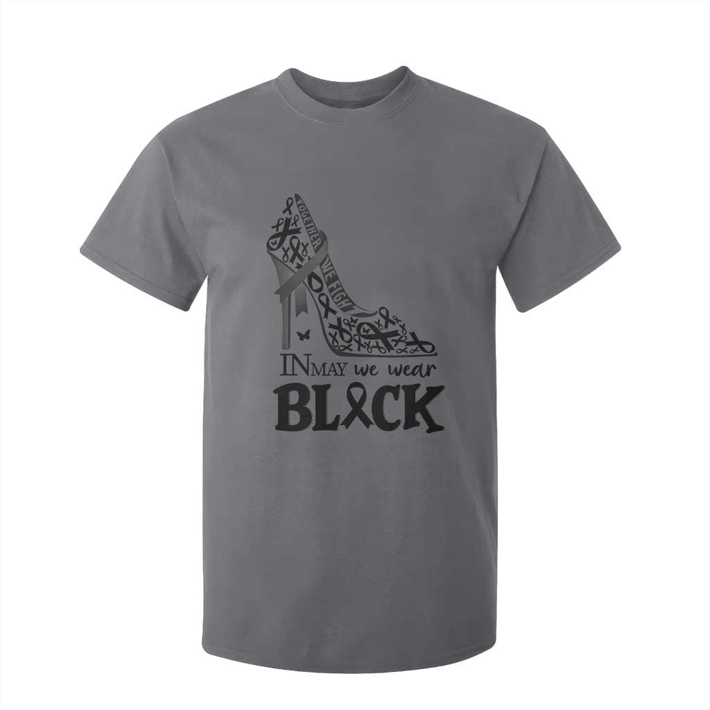 In May We Wear Black T Shirt For Kid Skin Cancer Support Gift For Her