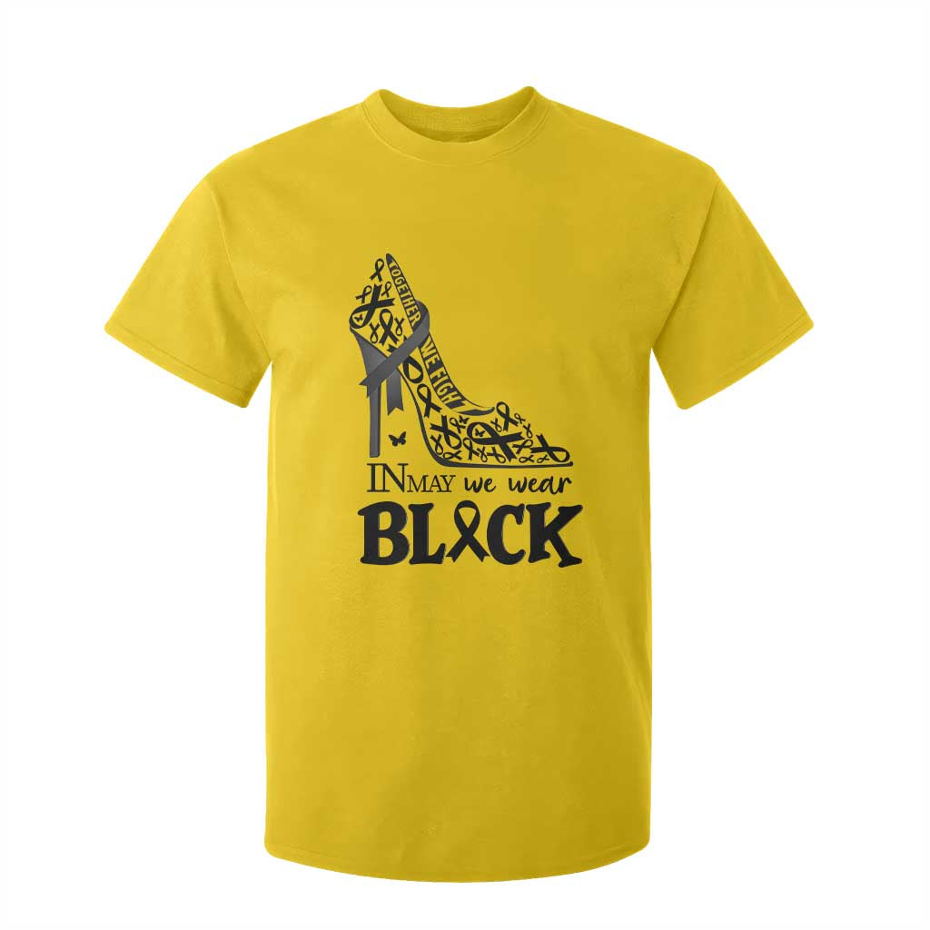 In May We Wear Black T Shirt For Kid Skin Cancer Support Gift For Her