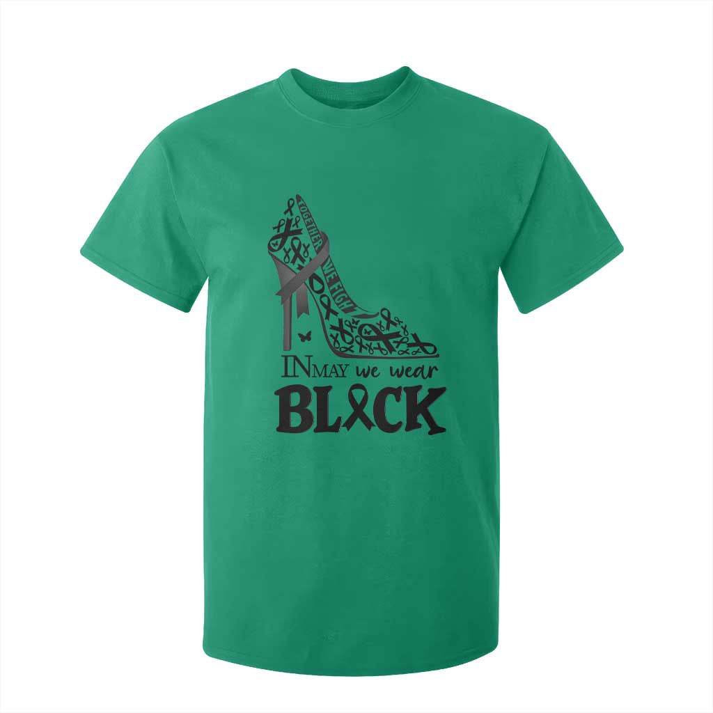 In May We Wear Black T Shirt For Kid Skin Cancer Support Gift For Her