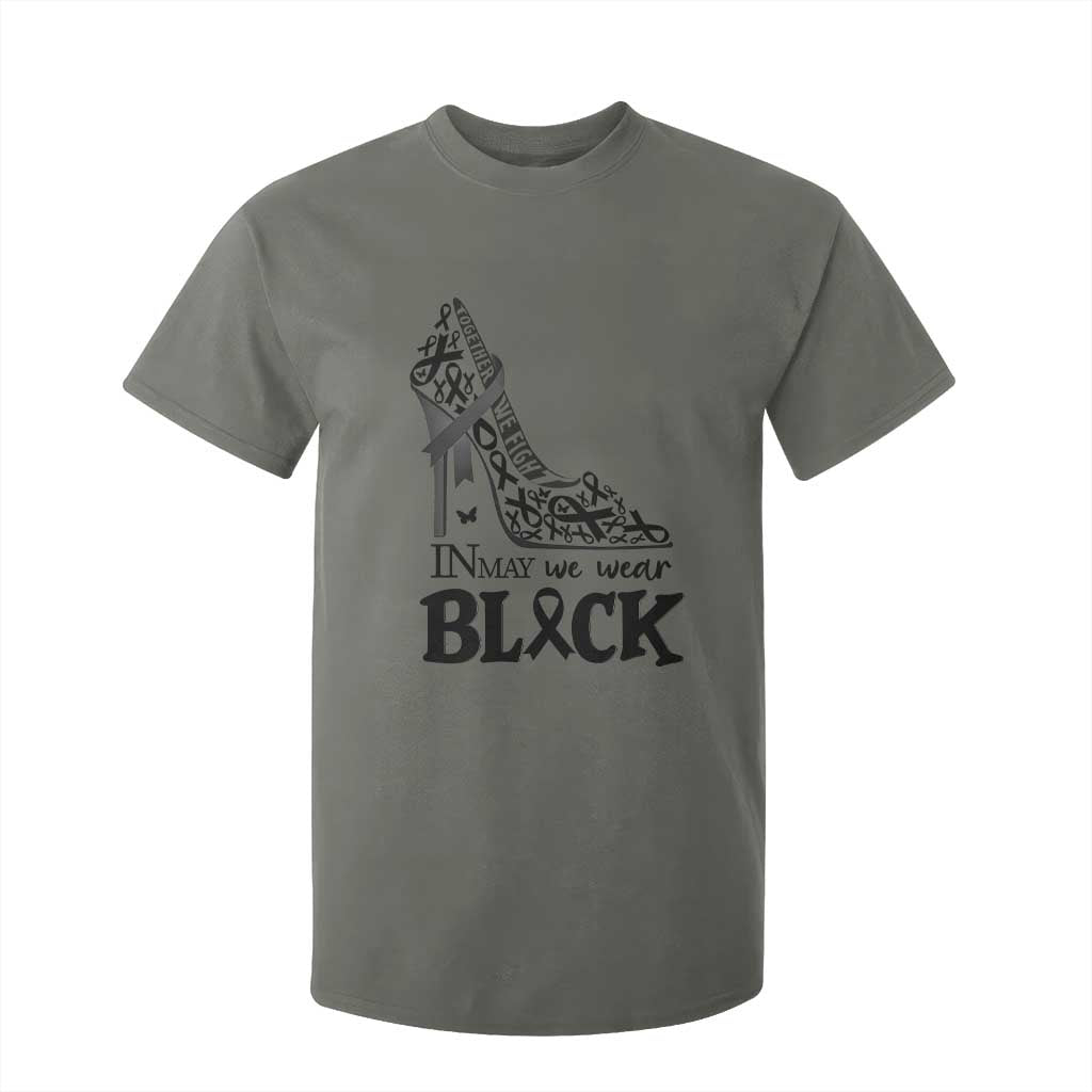 In May We Wear Black T Shirt For Kid Skin Cancer Support Gift For Her