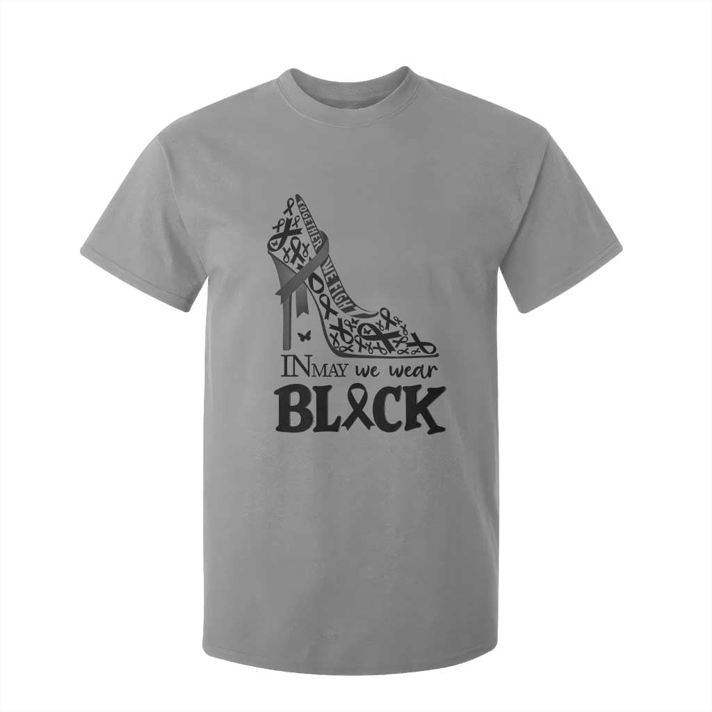 In May We Wear Black T Shirt For Kid Skin Cancer Support Gift For Her