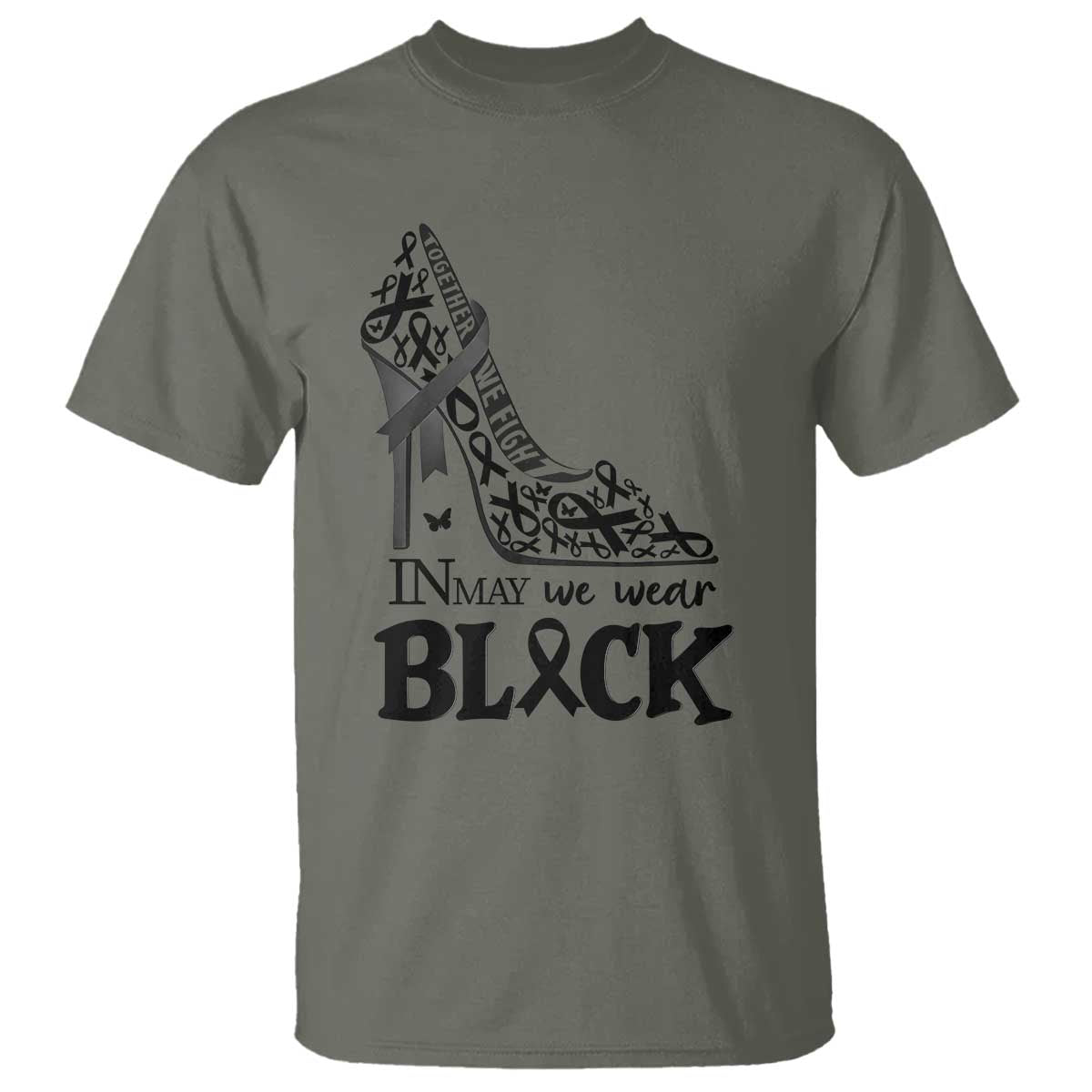 In May We Wear Black T Shirt Skin Cancer Support Gift For Her