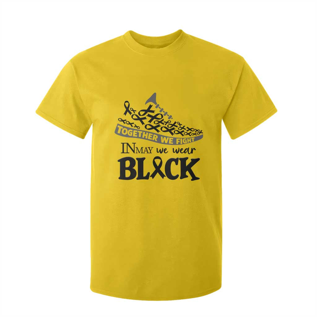 In May We Wear Black T Shirt For Kid Melanoma Support Family Gift
