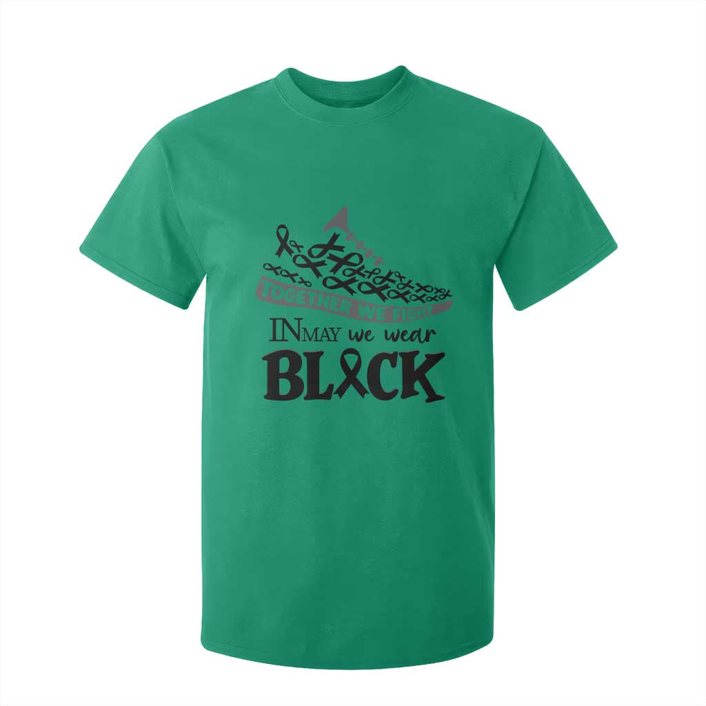 In May We Wear Black T Shirt For Kid Melanoma Support Family Gift