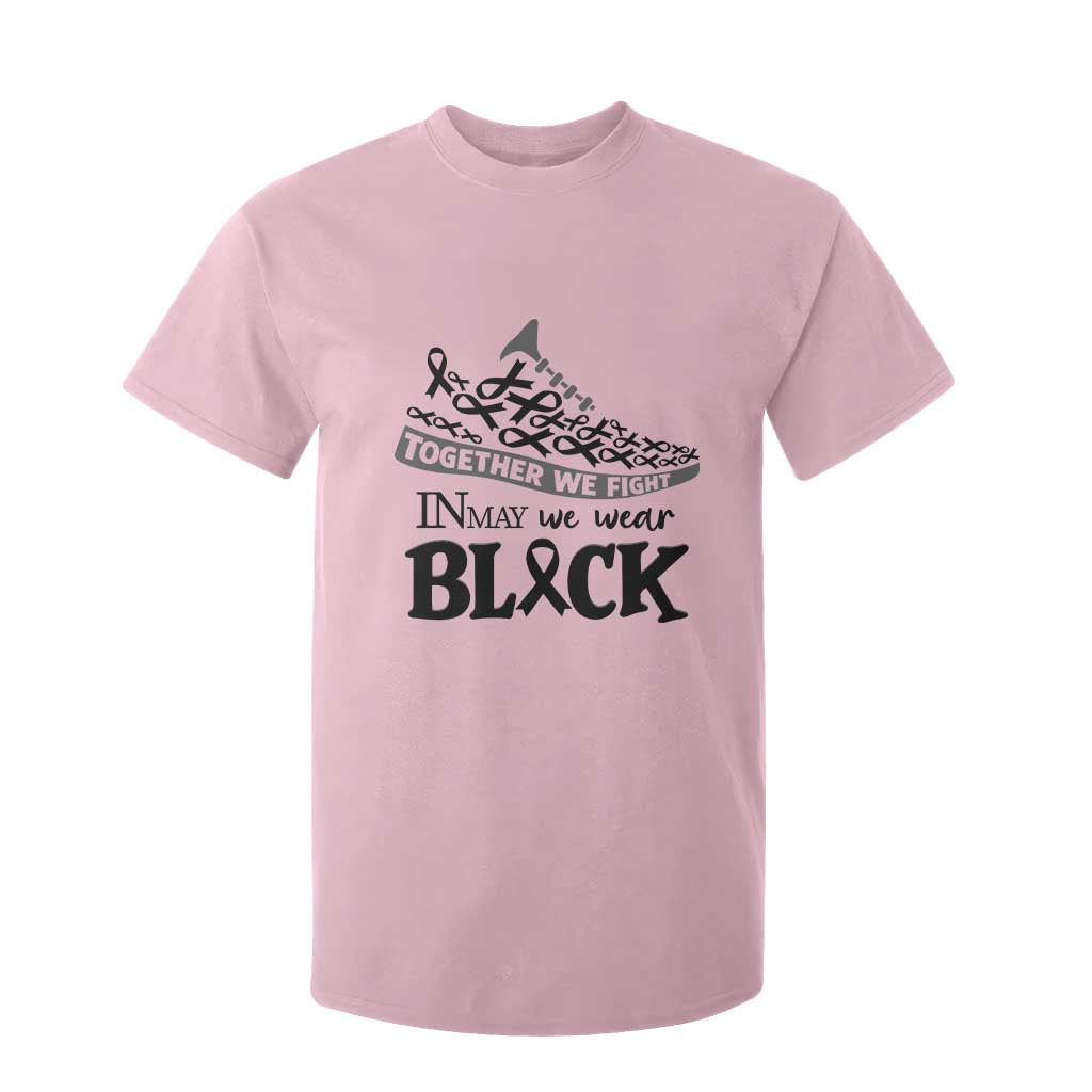 In May We Wear Black T Shirt For Kid Melanoma Support Family Gift