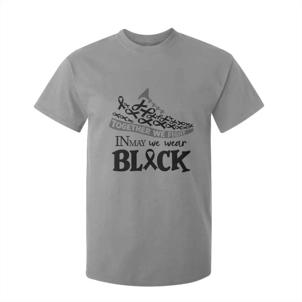 In May We Wear Black T Shirt For Kid Melanoma Support Family Gift