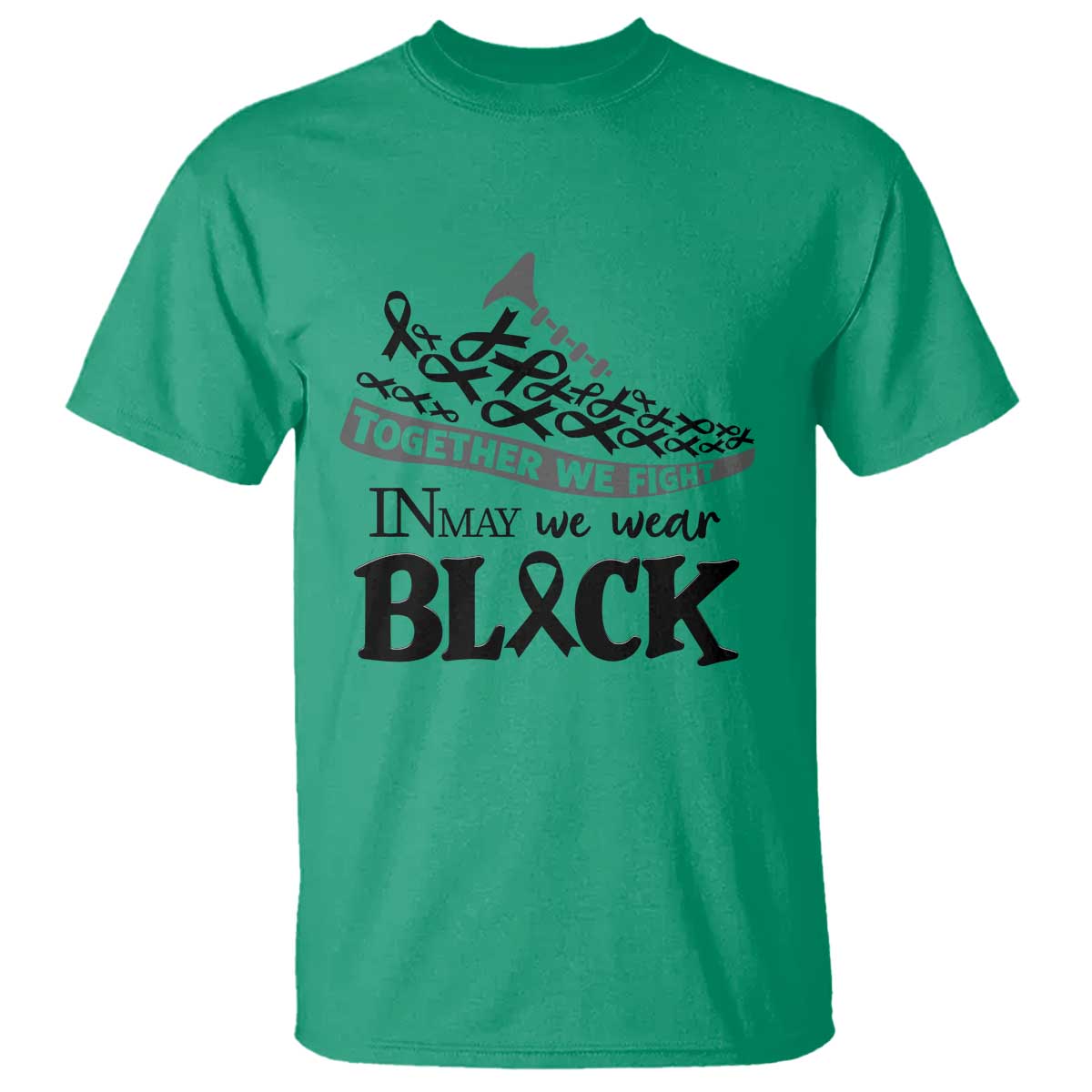 In May We Wear Black T Shirt Melanoma Support Family Gift