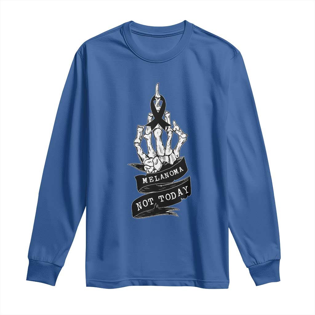 Melanoma Fighter Not Today Long Sleeve Shirt Skin Cancer Support Gift