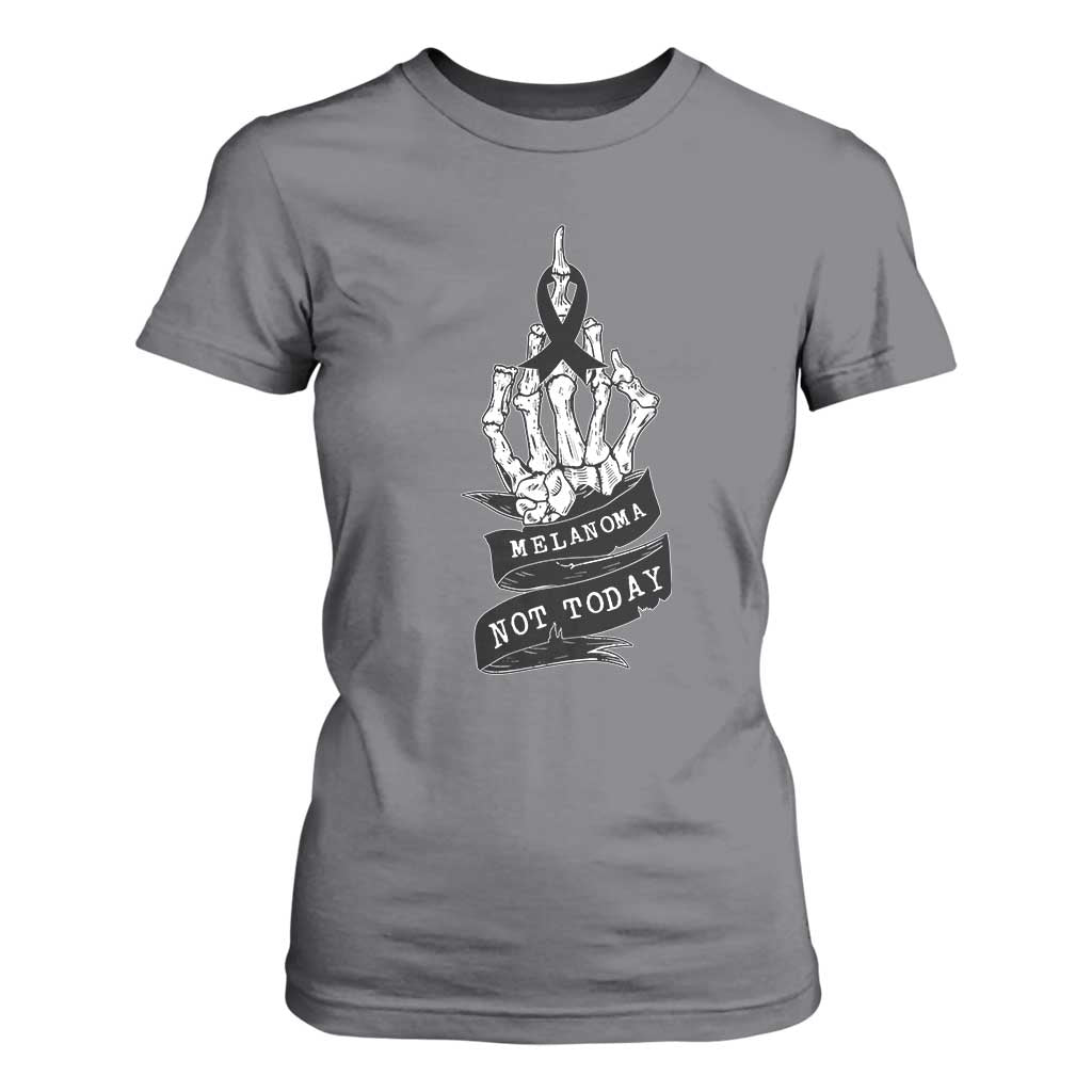 Melanoma Fighter Not Today T Shirt For Women Skin Cancer Support Gift