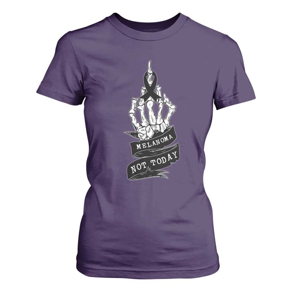 Melanoma Fighter Not Today T Shirt For Women Skin Cancer Support Gift
