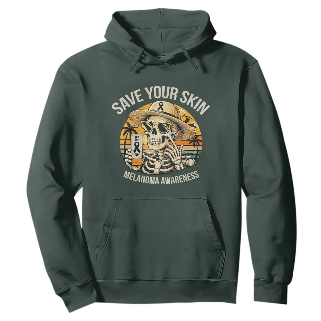Funny Melanoma Cancer Graphic Hoodie Save Your Skin