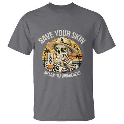Funny Melanoma Cancer Graphic T Shirt Save Your Skin