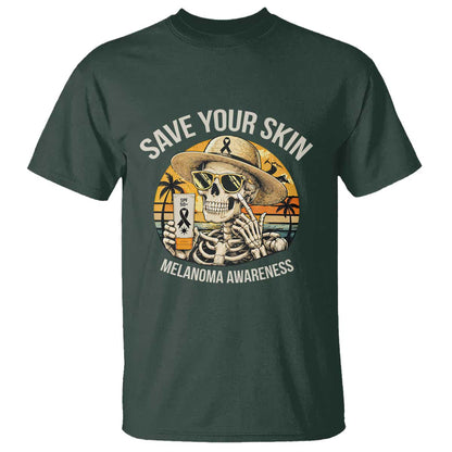 Funny Melanoma Cancer Graphic T Shirt Save Your Skin