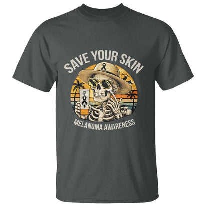 Funny Melanoma Cancer Graphic T Shirt Save Your Skin