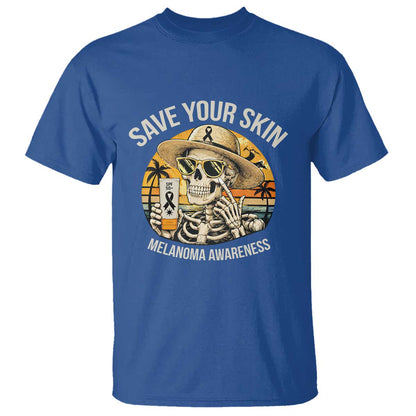 Funny Melanoma Cancer Graphic T Shirt Save Your Skin
