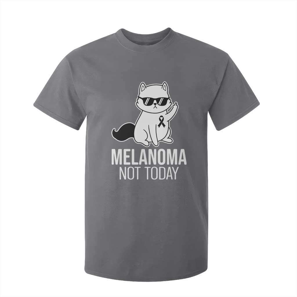 Funny Melanoma Fighter Cat T Shirt For Kid Not Today Skin Cancer