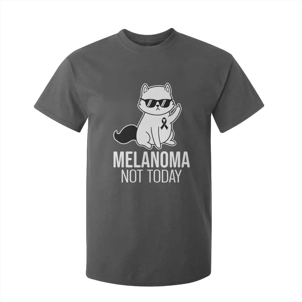 Funny Melanoma Fighter Cat T Shirt For Kid Not Today Skin Cancer
