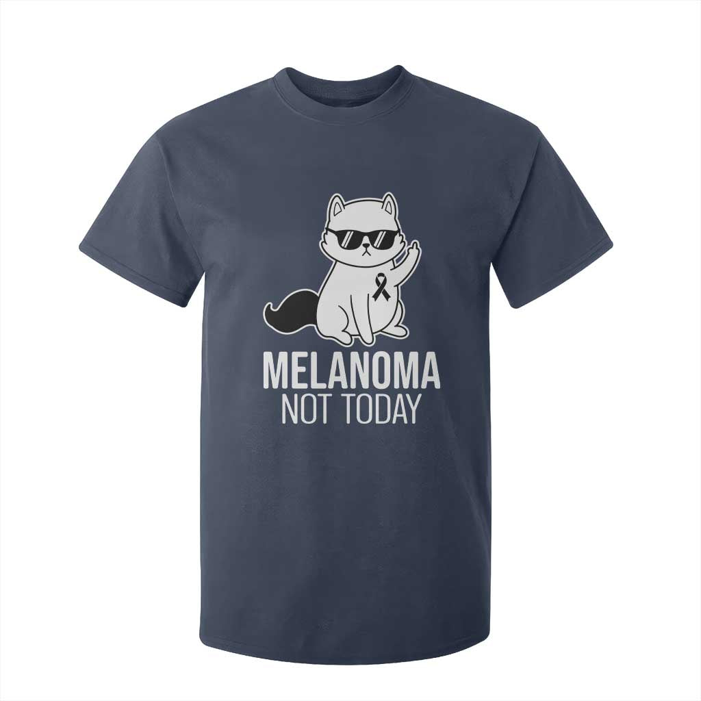 Funny Melanoma Fighter Cat T Shirt For Kid Not Today Skin Cancer