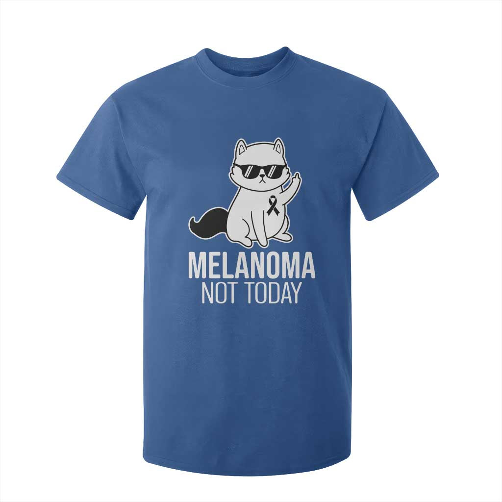 Funny Melanoma Fighter Cat T Shirt For Kid Not Today Skin Cancer